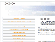 Tablet Screenshot of kayansecurities.com